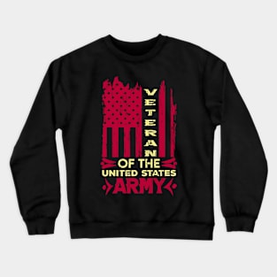 Veteran US American Flag  Army veterans Distressed Style Crewneck Sweatshirt